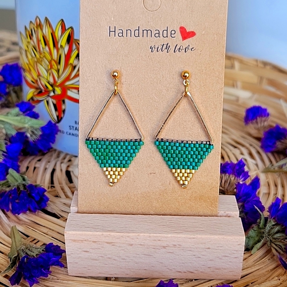 Handwoven Beaded Earrings